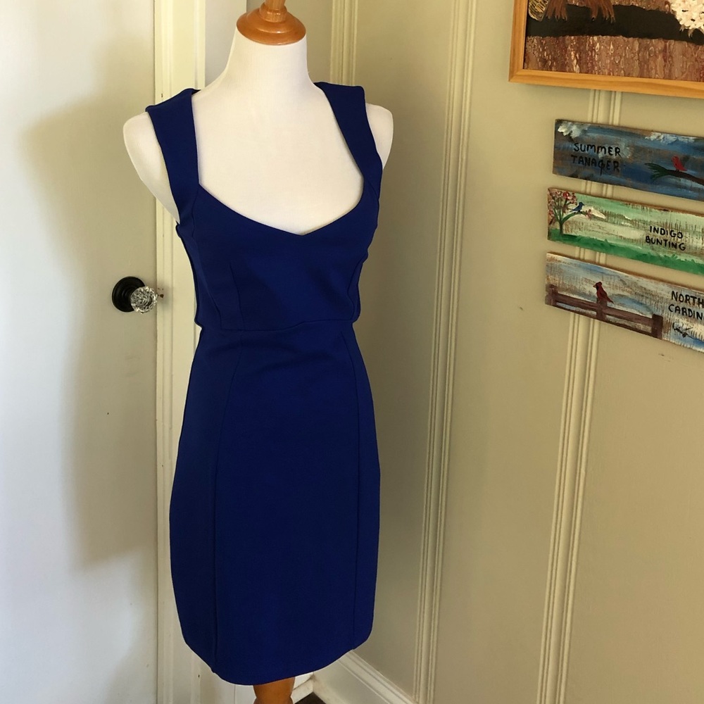 French Connection cobalt blue fitted dress